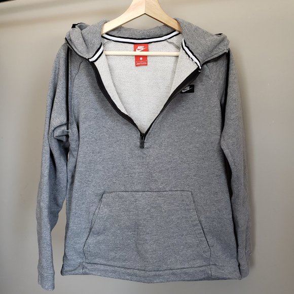 Nike Half Zip Sweater Grey Large - Picture 6 of 8